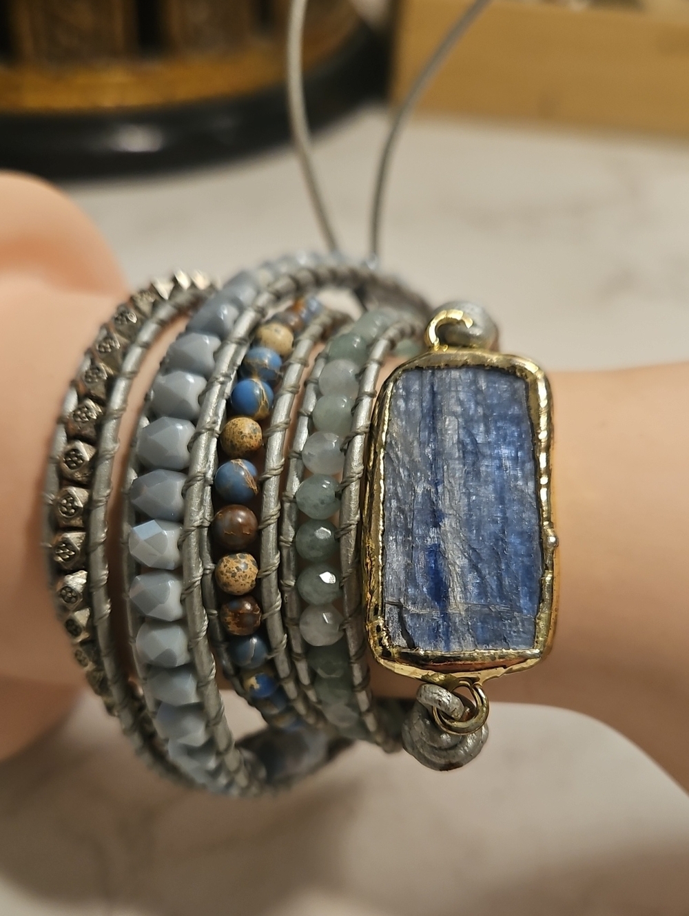 Wrap Gemstone Bead Bracelet